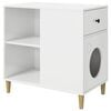 vidaXL Maison pour chat Blanc Brillant 72 x 42.5 x 70 cm