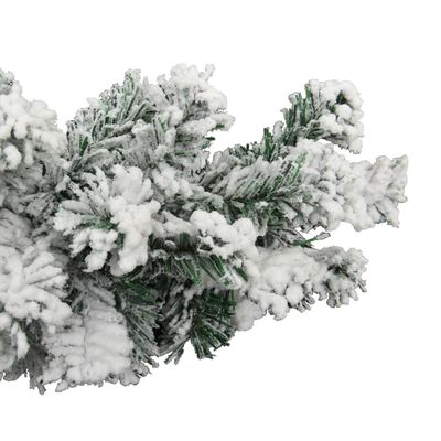 vidaXL Guirlande de Noël avec LED et neige floquée Vert 10 m PVC