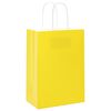 vidaXL Sacs en papier 50 pcs avec poign&eacute;es jaune 15x8x21 cm