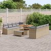vidaXL Ensemble de canap&eacute; de jardin 11 pcs Beige et Gris clair