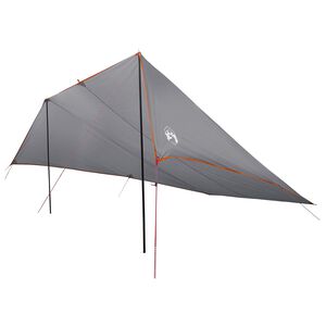 vidaXL Auvent de v&eacute;hicule avec toit Gris et orange 518 x 580 x 215 cm
