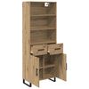 vidaXL Haut Armoire avec tiroir Ch&ecirc;ne artisanal 69,5 x 34 x 180 cm