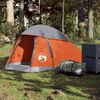 vidaXL Tente de camping &agrave; d&ocirc;me 1 personne gris et orange imperm&eacute;able