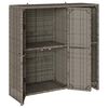 vidaXL Armoire de rangement avec &eacute;tag&egrave;re Gris 100 x 36 x 102 cm Rotin
