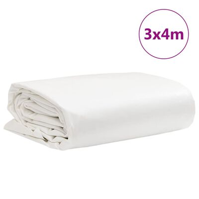 vidaXL Bâche blanc 3x4 m 650 g/m²