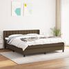 vidaXL Sommier &agrave; lattes de lit avec matelas Marron fonc&eacute; 160x200 cm