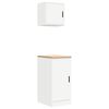 vidaXL Armoires de garage 2 pcs blanc bois d'ing&eacute;nierie