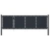 vidaXL Portail de jardin en acier 350 x 75 cm anthracite