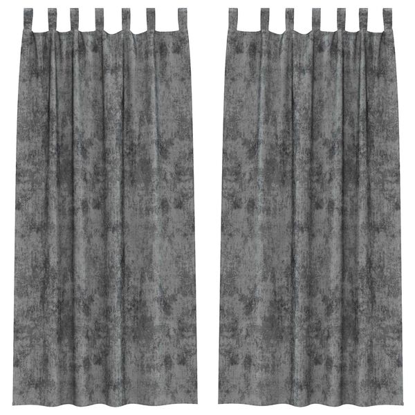 vidaXL Rideaux en velours 2 pcs Gris 260 x 140 cm Velours