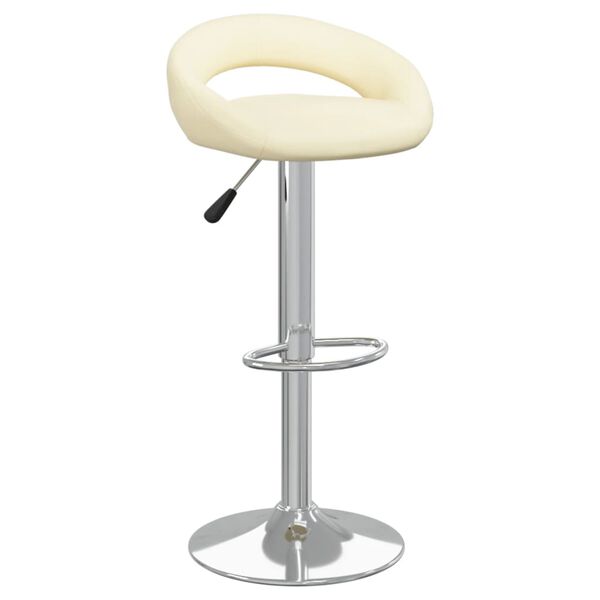 vidaXL Tabouret de bar Cr&egrave;me Similicuir
