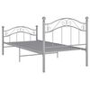 vidaXL Cadre de lit sans matelas gris métal 100x200 cm
