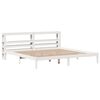 vidaXL Cadre de lit sans matelas blanc 200x200 cm bois massif de pin