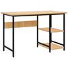 vidaXL Bureau d'ordinateur Noir/ch&ecirc;ne clair 105x50x72 cm MDF et m&eacute;tal