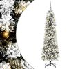 vidaXL Sapin de No&euml;l artificiel Blanc 180 cm PVC, m&eacute;tal et plastique