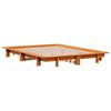 vidaXL Cadre de lit sans matelas cire marron 135x190cm bois pin massif
