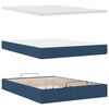 VidaXL Cadre de lit ottoman avec matelas bleu 140x190 cm tissu