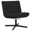 vidaXL Chaise pivotante Noir 63 x 75 x 76 cm Peau de mouton