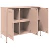 vidaXL Buffet rose 100,5x39x79 cm acier
