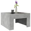 vidaXL Table basse avec LED infini gris b&eacute;ton 50x50x30 cm