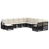 vidaXL Ensemble de canap&eacute; de jardin 11 pc Noir polyrotin