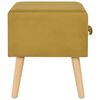 vidaXL Tables de chevet 2 pcs Moutarde 40x35x40 cm Velours
