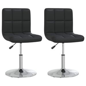 vidaXL Chaises &agrave; manger lot de 2 noir similicuir