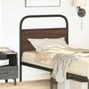 vidaXL T&ecirc;te de lit ch&ecirc;ne marron 80 cm acier et bois d'ing&eacute;nierie