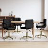 vidaXL Chaises pivotantes &agrave; manger lot de 4 noir velours