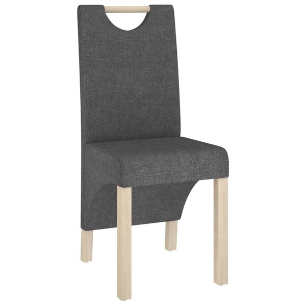 vidaXL Chaises &agrave; manger lot de 6 gris fonc&eacute; tissu