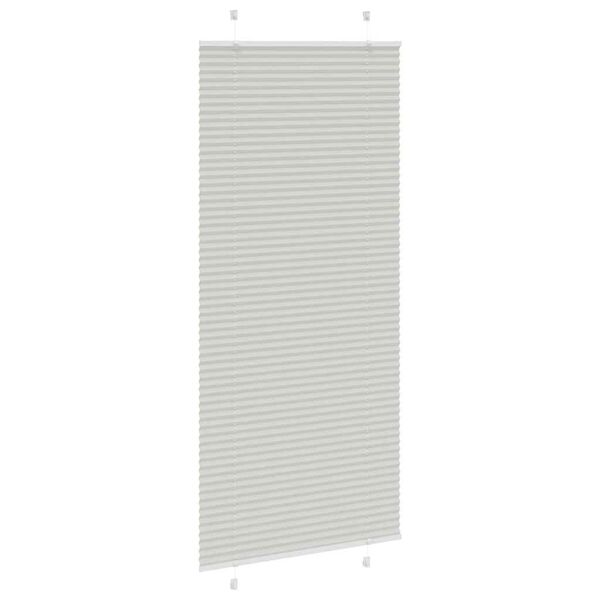 vidaXL Store pliss&eacute; gris clair 85x200 cm largeur du tissu 84,4 cm