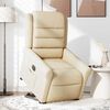vidaXL Fauteuil inclinable &eacute;lectrique cr&egrave;me tissu