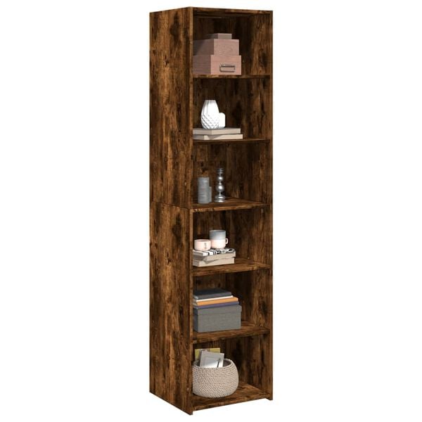 vidaXL Buffet haut ch&ecirc;ne fum&eacute; 45x41x185 cm bois d'ing&eacute;nierie