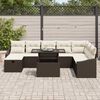 vidaXL Ensemble de canap&eacute; de jardin 9 pcs Marron Poly rotin