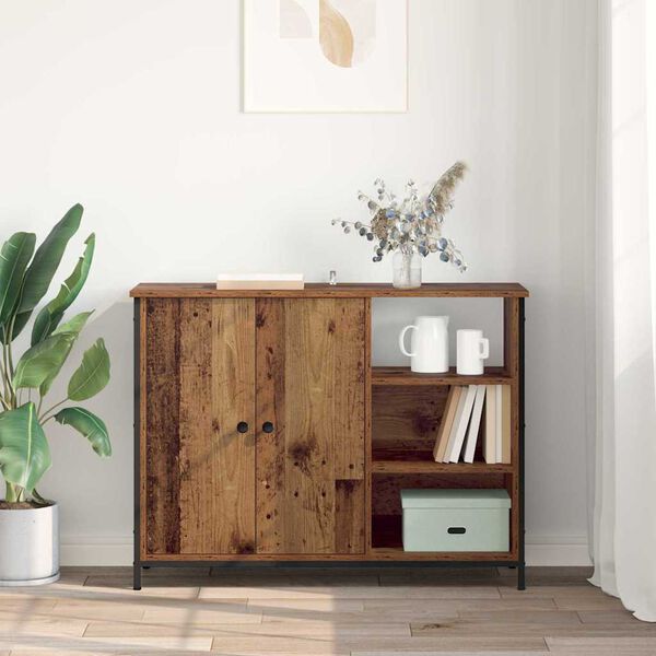 vidaXL Buffet Bois Ancien 100 x 33 x 75 cm Bois d'ing&eacute;nierie