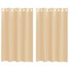 vidaXL Rideaux en voile avec &oelig;illets 2 pcs sable