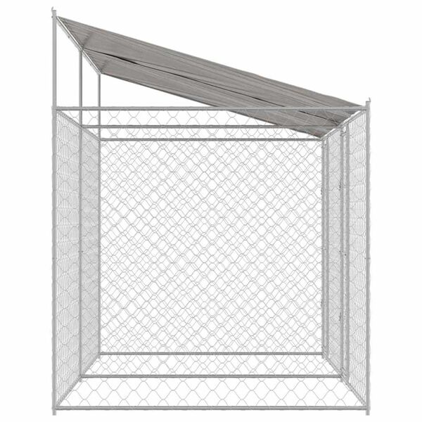 vidaXL Cage pour chien Argent 400 x 200 x 256 cm Acier galvanisé