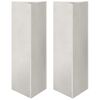 vidaXL Jardini&egrave;res 2 pcs triangulaire 30x26x75 cm acier inoxydable