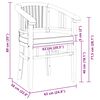 vidaXL Chaises de jardin 2 pcs Marron 63 x 58 x 89 cm