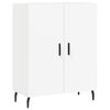 vidaXL Buffet haut Blanc 69,5x34x180 cm Bois d'ing&eacute;nierie