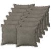vidaXL Coussin 12 pc HOUTEN Gris clair 40 x 40 cm Fl&oslash;jl
