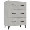 vidaXL Buffet gris béton 69,5x34x90 cm bois d'ingénierie