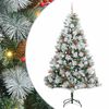 vidaXL Sapin de No&euml;l artificiel Vert et blanc 210 cm