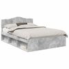 vidaXL Cadre de lit Gris B&eacute;ton 150 x 200 cm Bois de pin massif