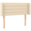 vidaXL T&ecirc;te de lit avec oreilles Cr&egrave;me 83x16x78/88 cm Tissu