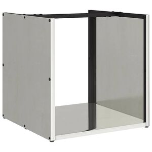 vidaXL Portant de bois de chauffage 40x40x40 cm acier inoxydable
