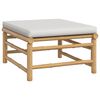 vidaXL Repose-pieds de jardin avec coussin gris clair bambou
