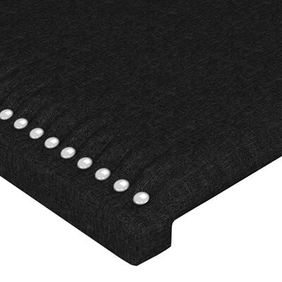 vidaXL Tête de lit avec oreilles Noir 147x16x118/128 cm Tissu
