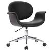 vidaXL Chaise pivotante &agrave; manger Noir Similicuir