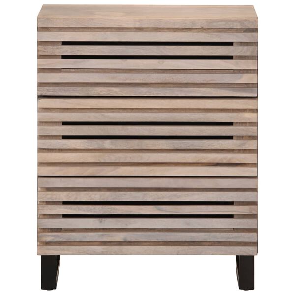 vidaXL Buffet blanc 60x34x75 cm bois massif de manguier