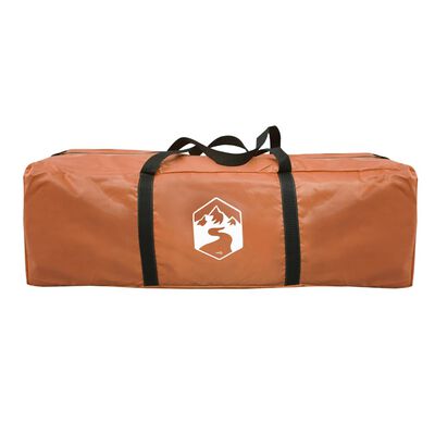 vidaXL Tente familiale et porche 6 personnes gris orange imperméable